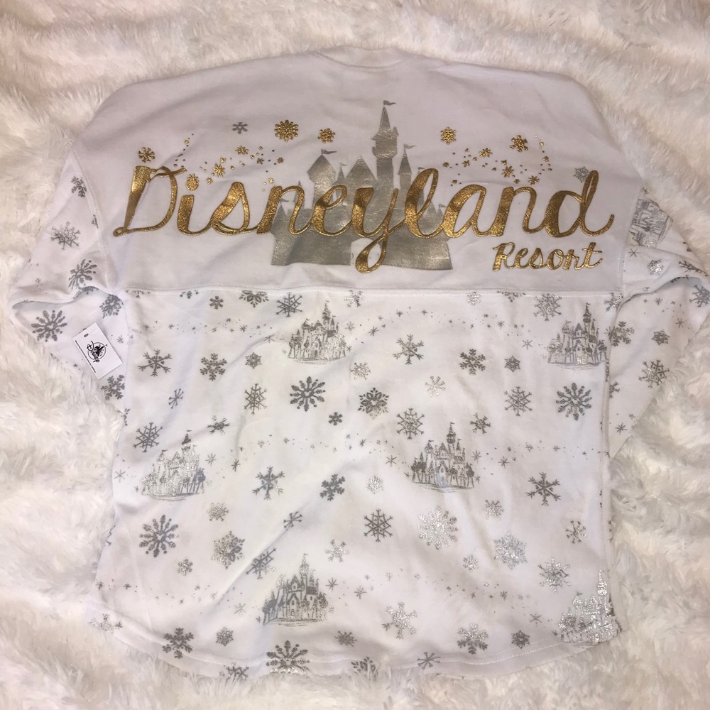 NWT Disneyland Holiday Silver Gold Spirit Jersey - Picture 6 of 9